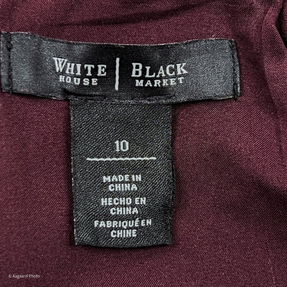 WHBM Stitched Shoulder Open Front Semi-Cropped Moto Blazer Skirt Set Size 10 - Picture 12 of 16